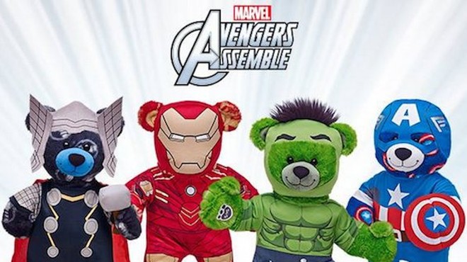 Natasha Romanoff ("Black Widow") isn't part of Build-A-Bear's Avengers group.
