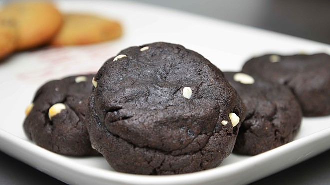 "Starry Sky" cookies earn their moniker from their resemblance to a dark night sky with bright stars.