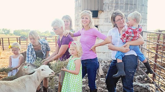 Leslie Moore and friends on the farm. | Compliments of Farmer Girl Meats