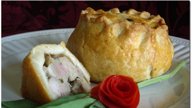 The Melton Mowbray pork pie from Queen's Cuisine will have you dancing to a different meat.