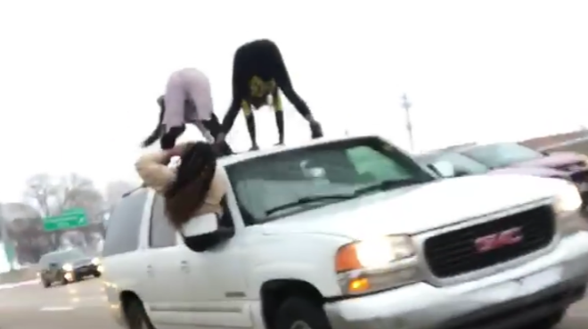 Wild St. Louis Ladies Twerk on SUV's Roof as It Rolls Down the Highway