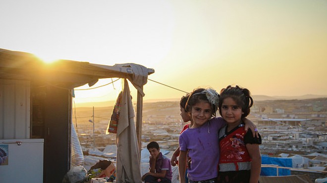 Syrian refugees at the Domiz Refugee Camp in northern Iraq.