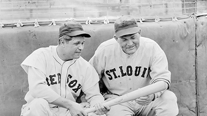 Rogers Hornsby (left), shown with Jimmie Foxx.