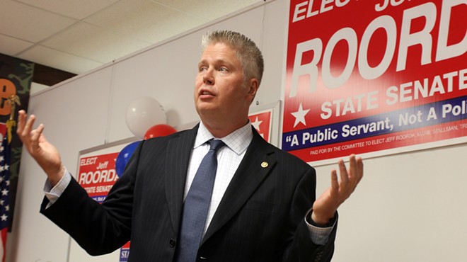 Jeff Roorda, shown here during a campaign stop for his failed 2014 bid for state senate.