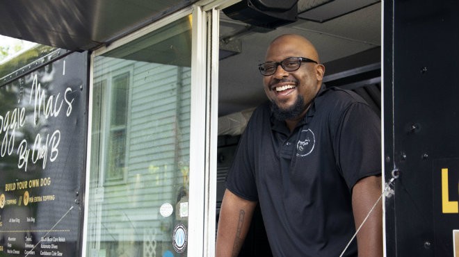 Chef Bryan Scott is happy to finally be doing his own thing with Doggie Mac's food truck.