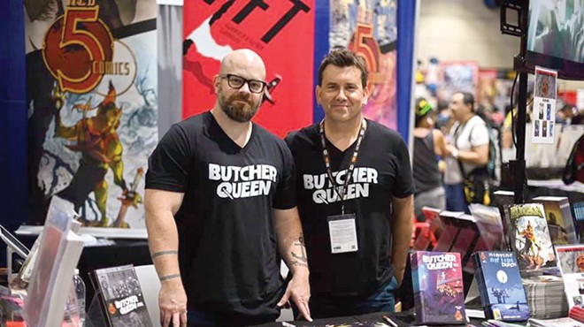Butcher Queen artist Ben Sawyer and writer Jim Ousely at San Diego Comic Con.