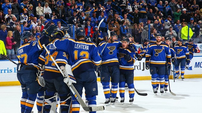 The Blues open the new NHL season at home, because when you're the champs they have to come to you.