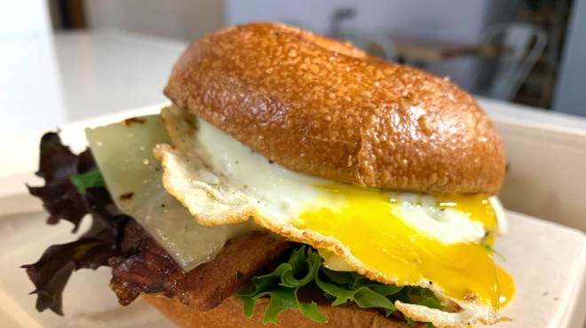 Housemade bagels are a highlight of Yolklore's new build-your-own breakfast sandwich menu.