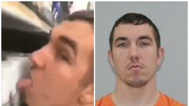 Cody Pfister filmed himself licking items at Walmart, authorities say.
