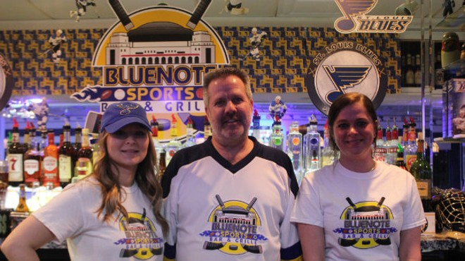 Ashly Melton, owner Tom Branneky and Chantel Davis of Bluenote Sports Bar and Grille.