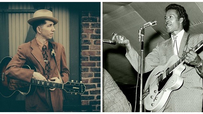 Pokey LaFarge, left, contemplates the complicated legacy of Chuck Berry.