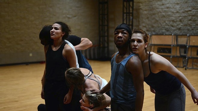 Dancers in rehearsal for Dirt, choreographed by Jennifer Archibald.