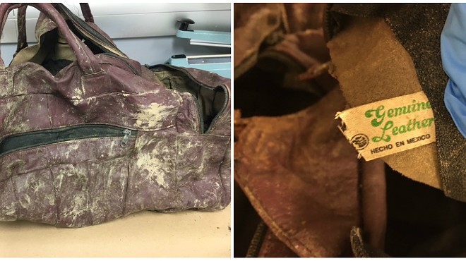 Investigators hope the public can help identify this bag, which held the remains of a baby.