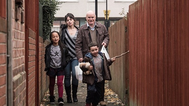 Katie and Dan (Hayley Squires and Dave Johns) struggle to maintain their dignity in an England that doesn't care about the working poor.