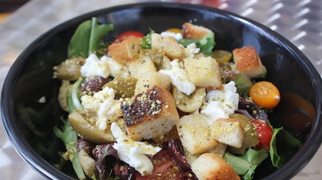 Panzanella salad is one of the offerings at Cafe Piazza.