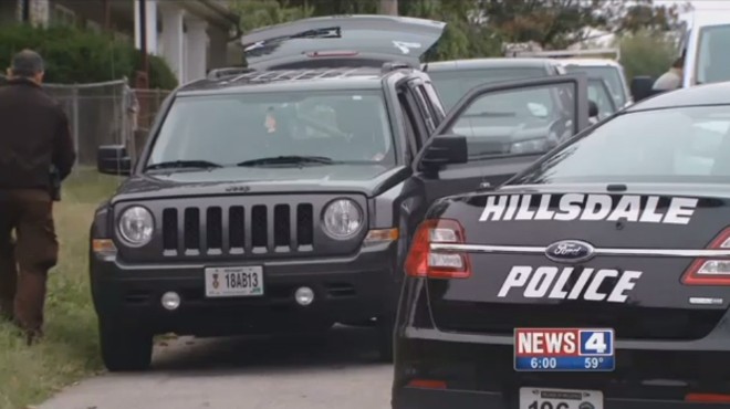 A Hillsdale cop's Jeep, shown in a screen shot, was stolen along with guns, police say.