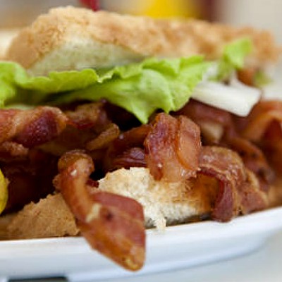 The "Heart Stopping BLT" at Crown Candy Kitchen -- delicious, but maybe don't let Grandpa see the name of this one.