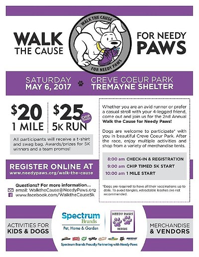 Walk the Cause for Needy Paws - 5K Run/Walk