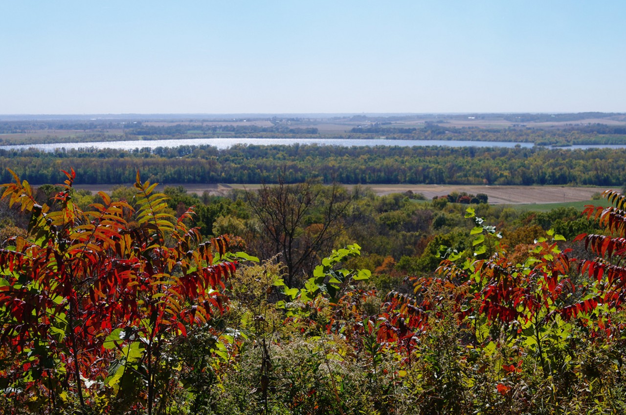 Pere Marquette State Park has many wonderful short trails and scenic drives as well as basic campsites, cabins and a lodge. The lodge is a popular destination for weddings and features several food and wine events throughout the year. Photo courtesy of Flickr / Jon K.