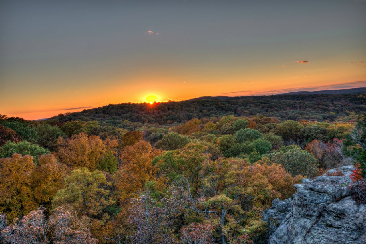 Located in Shawnee National Forest, Garden of the Gods is home to amazing rock formations. Some have even acquired fun names, such as Camel Rock, Mushroom Rock and Anvil Rock. It's heaven for hikers. Photo courtesy of Flickr / Michael.