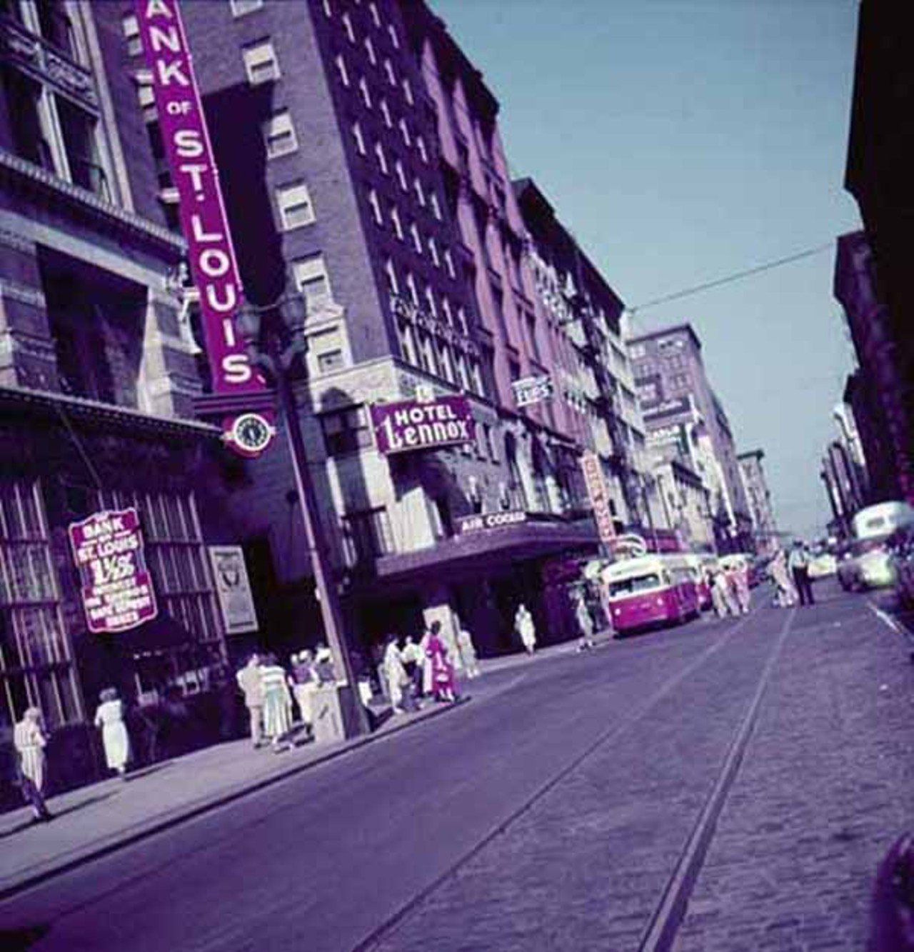 Take a streetcar down Washington Avenue (circa 1951).