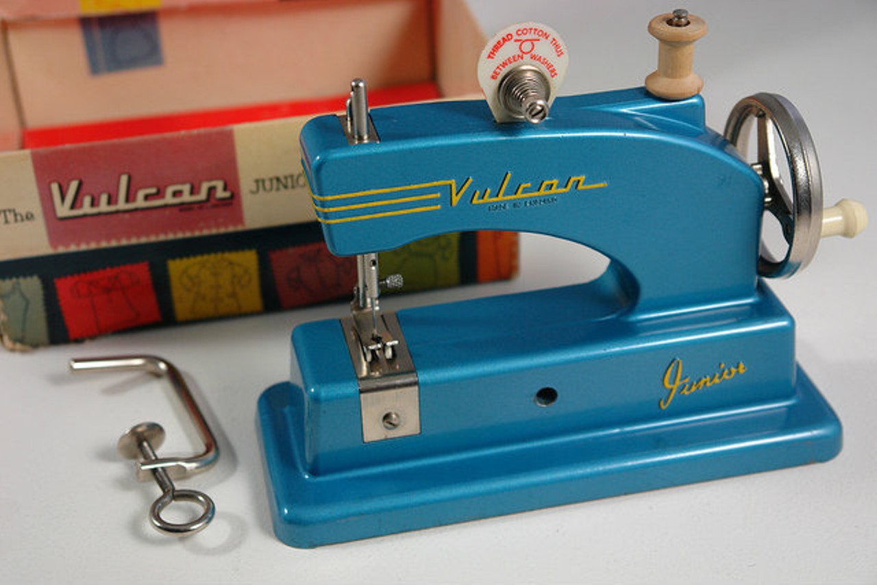 From the "Didn't Know We Needed This" file, the Calico Cupboard Toy Sewing Machine Museum in Mountain View. Photo courtesy Flickr/H is for Home