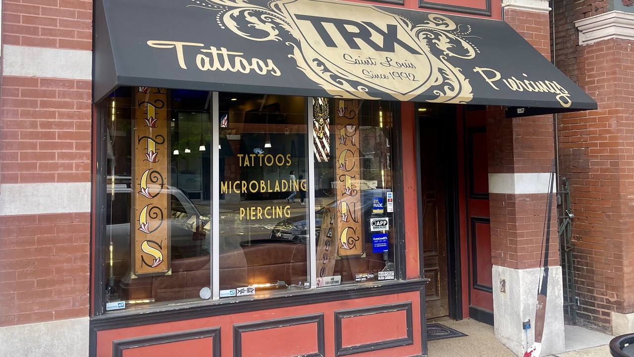 TRX Tattoo and Piercing is at 3207 South Grand Boulevard.
