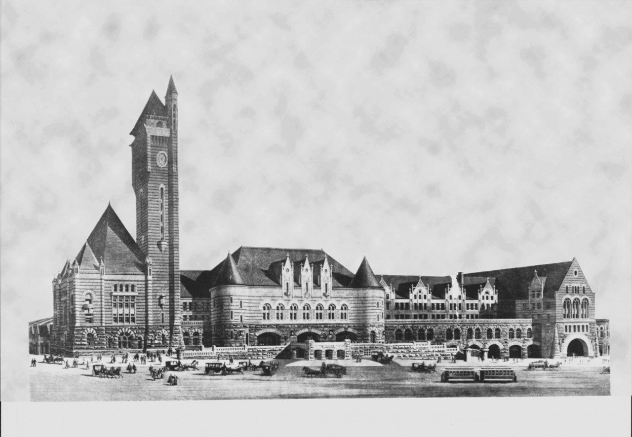 Theodore C. Link, a St. Louis architect and former railroader, designed Union Station. His design included three main areas: the Headhouse, the Midway and the Train Shed.