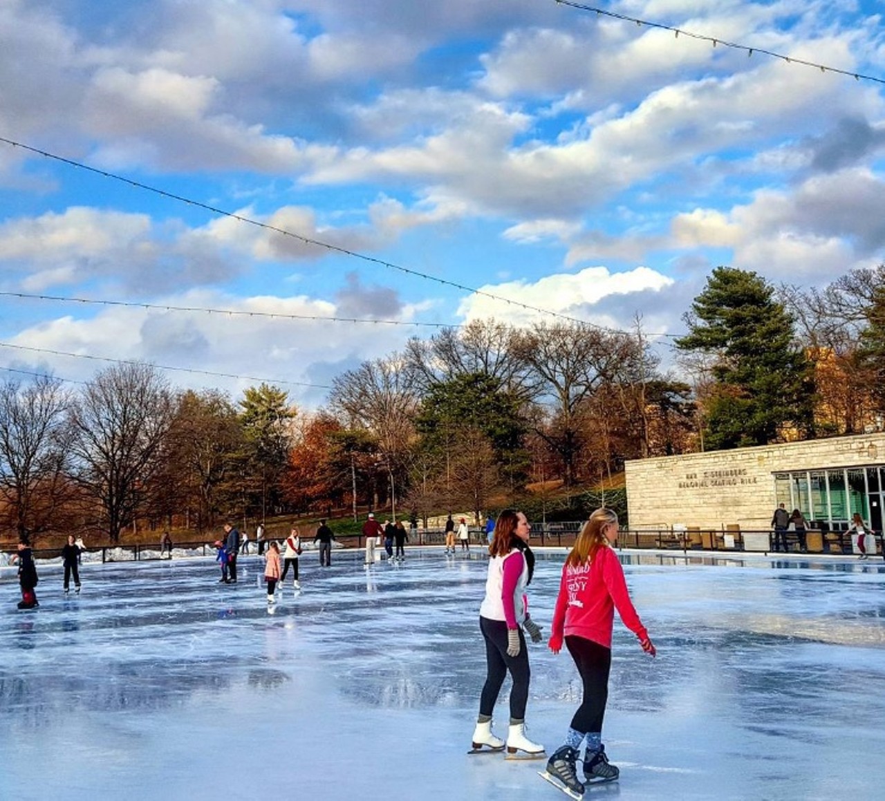 Steinberg Skating Rink
400 Jefferson Drive
St. Louis, MO 63110
(314) 367-7465
Steinberg Skating Rink, located in Forest Park, is a seasonal tradition worth keeping. Known as the largest outdoor ice skating rink in the Midwest, Steinberg is open every day through March 1 (yes, even holidays) and features skating lessons, a fire pit and a cafe. Photo courtesy of Instagram / vikingpunkology.