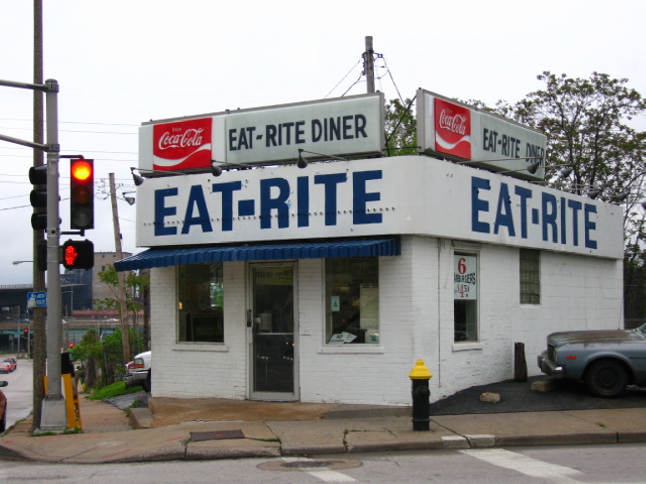 Eat-Rite Diner
622 Chouteau Ave.
St. Louis, MO 63102
(314) 621-9621
Eat-Rite Diner is the very definition of hole-in-the-wall. Worn exterior, tiny interior, cheap, good food and customers from all walks of life make up this iconic diner. While Eat-Rite closed its doors recently, its owners are looking to hand the reigns over to a new owner or manager.    Sound like you? Get the details here. Photo  courtesy of Flickr / Runs With Scissors.