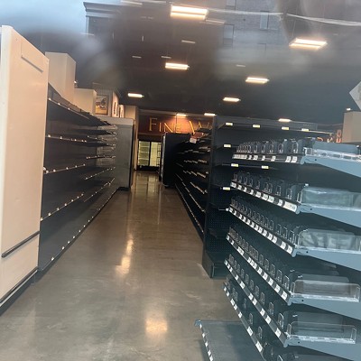 Shelves at the DeBaliviere location, however, were completely empty on August 14.