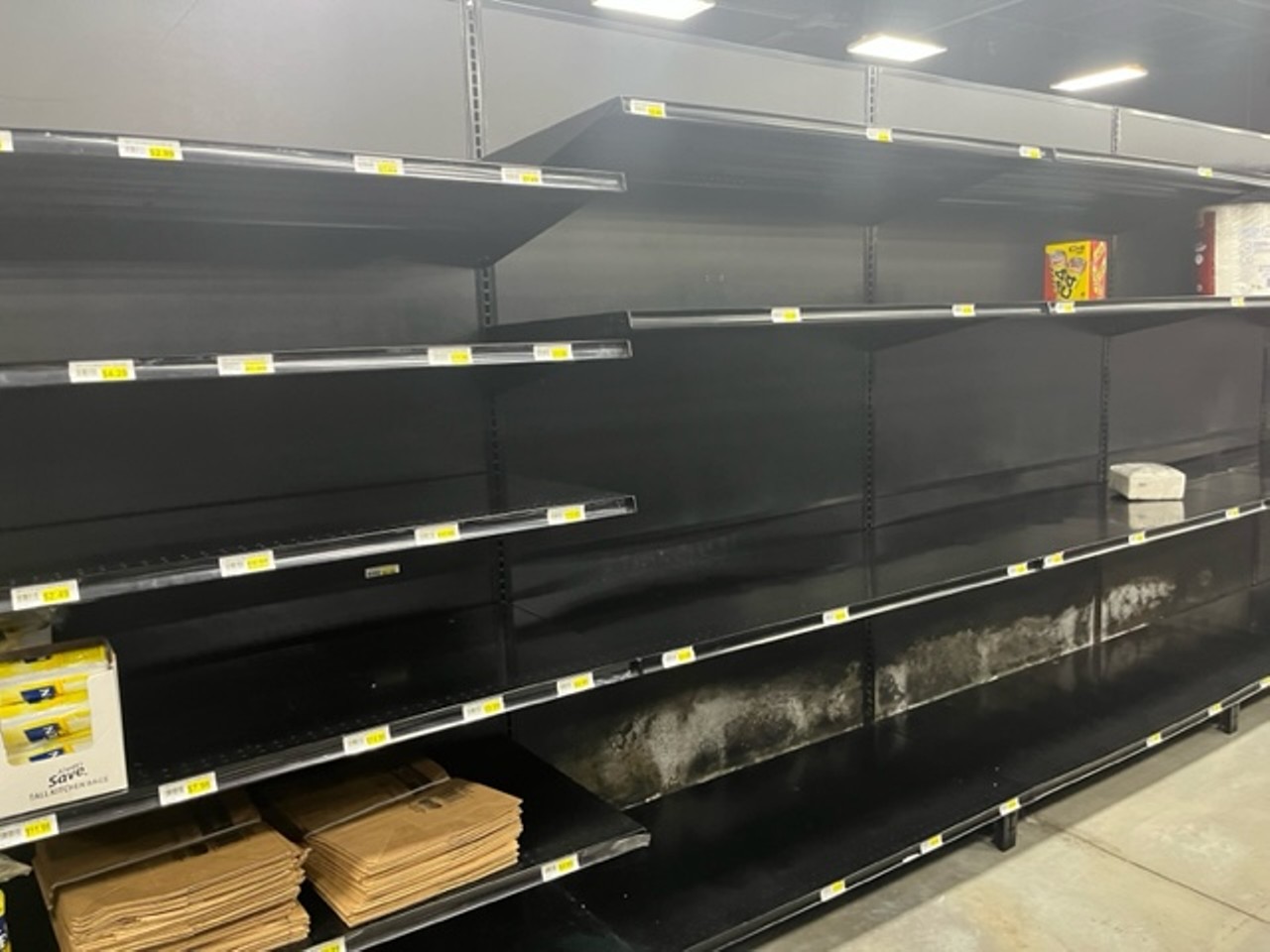 More empty shelves on Lafayette Avenue.
