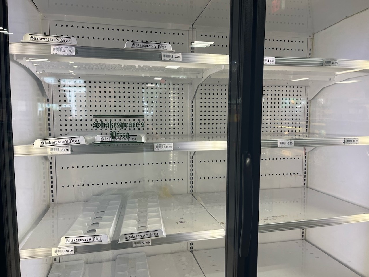 More empty downtown shelves.
