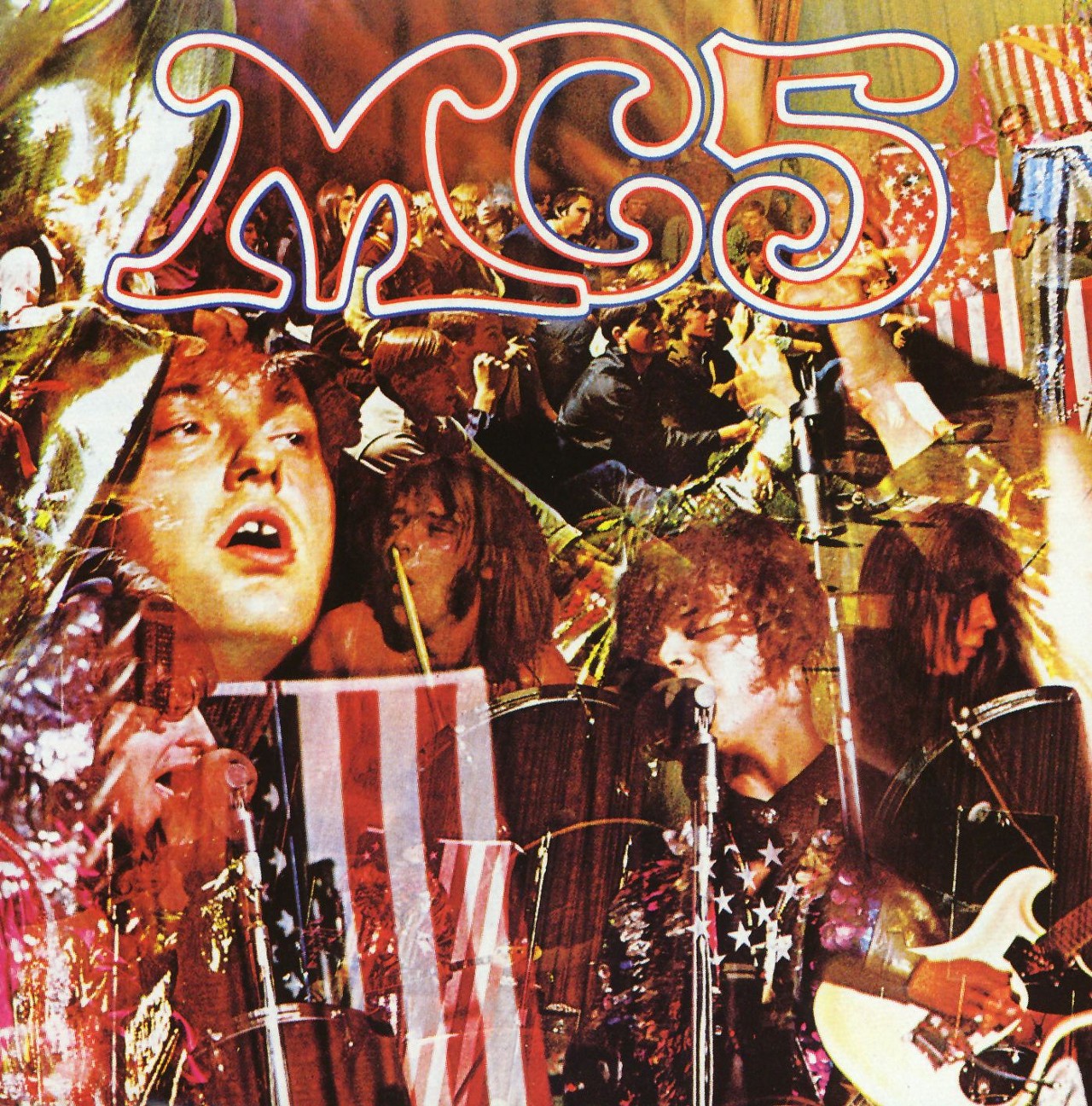 MC5 - Kick out the Jams (1969)
There are flags all over this album cover, but the most memorable part of Kick out the Jams is the line, "Kick out the jams, motherfucker." The line was included inside the album's jacket and as the opening to "Kick out the Jams," and managed to stir up controversy with a department store that eventually lead to a censored version of the album and the artwork. Eventually it even forced its label, Elektra to drop the band.