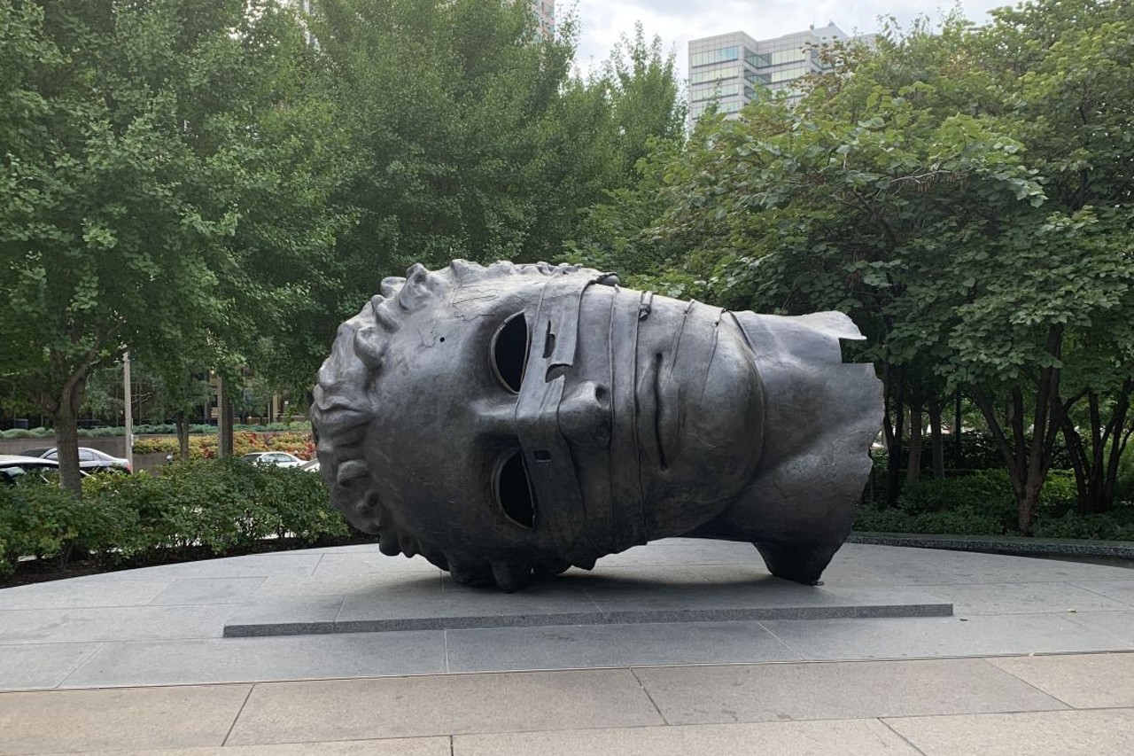 "Hollow Head&#148;
Citygarden Sculpture Park (801 Market Street)
Sculpted by Igor Mitoraj 
Photo credit: Riverfront Times / @riverfronttimes on Instagram