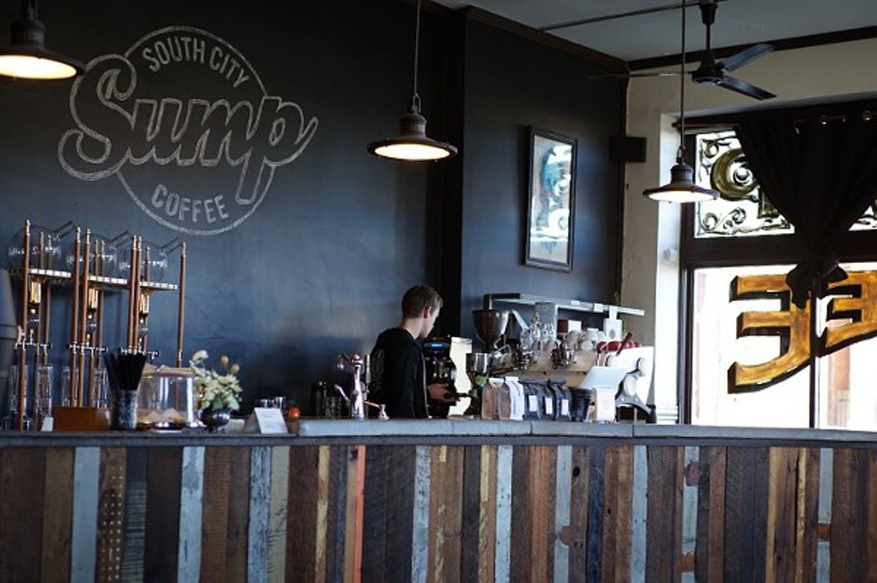 If you care enough about beans to drive deep into South City, try....Sump Coffee.
3700 S. Jefferson Ave. 
St. Louis, MO 63118
(917) 412-5670
If you're in a hurry, this is not the place for you. If you appreciate coffee like an art, however, there is a cup of joe at Sump Coffee with your name on it. Each cup is made to order, using the method that best highlights the body and flavor of a certain bean. It may be extra work for you to get to this corner of South City, and it may be extra work for the baristas serving up perfection. But sometimes, going the extra mile is worth it. Photo courtesy of Sump.
