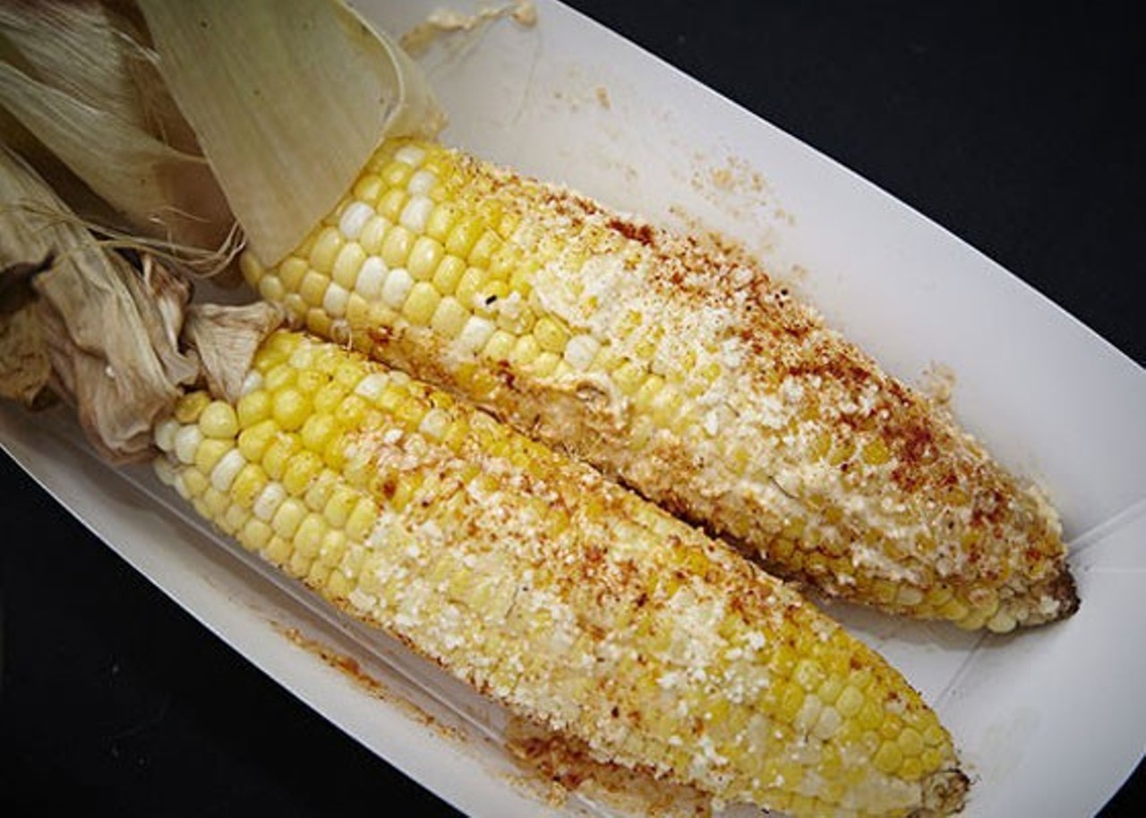 Mission Taco Truck even makes something as simple as corn look amazing. No wonder it's so popular. Photo by Steve Truesdell.