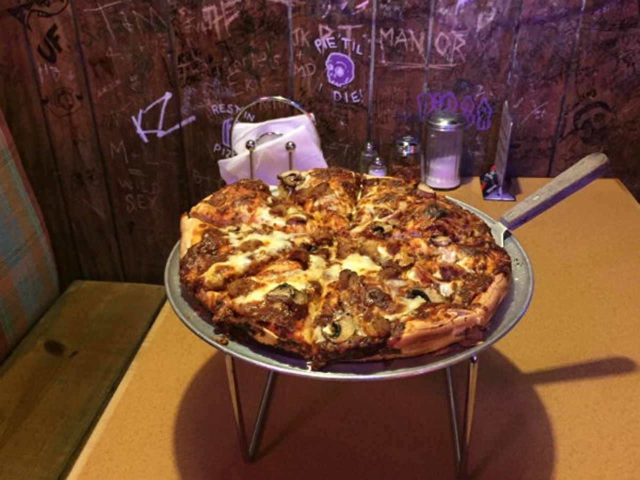 Must try: The 14-inch Chicago-style supreme, Black Thorn's signature pizza.
Photo by Jenna Murphy.