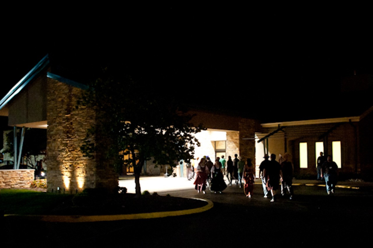 Archon attendees make their way to the Doubletree Hotel where more of the weekend's festivities are taking place.