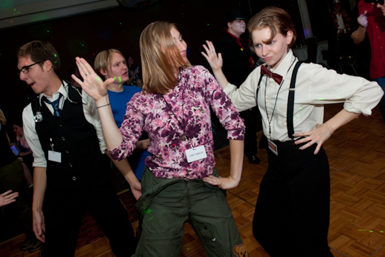 Archon attendees enjoying the dance floor in Doubletree Hill on September 30, 2011.