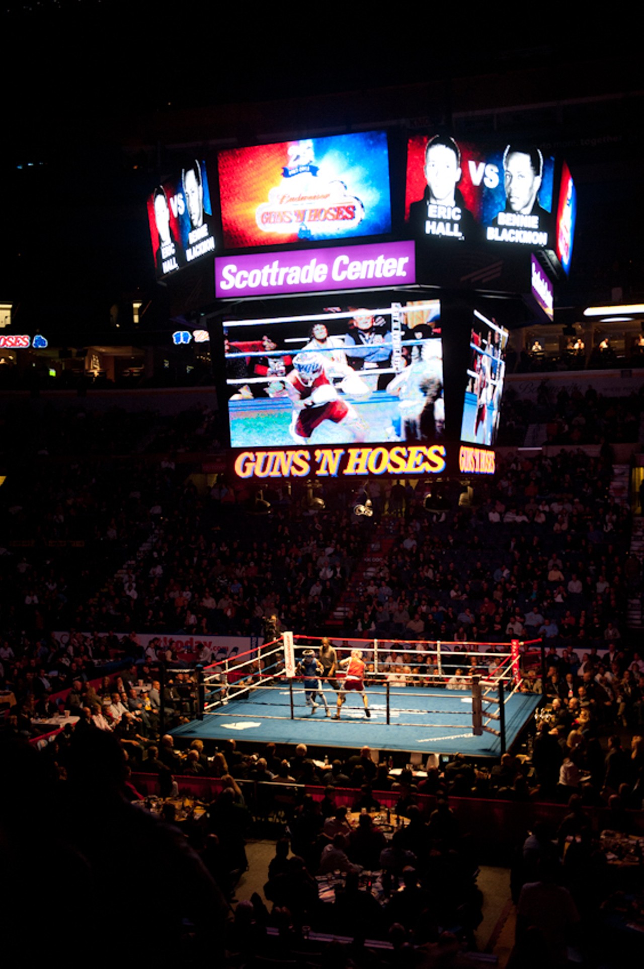 A view from the crowd for  Guns 'N' Hoses.
