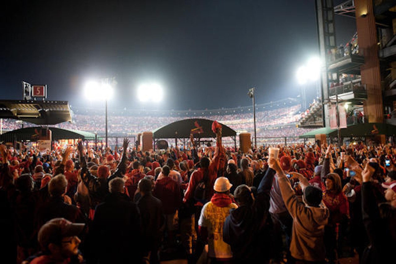 2011 Cardinals Fans Celebrate World Series Victory.