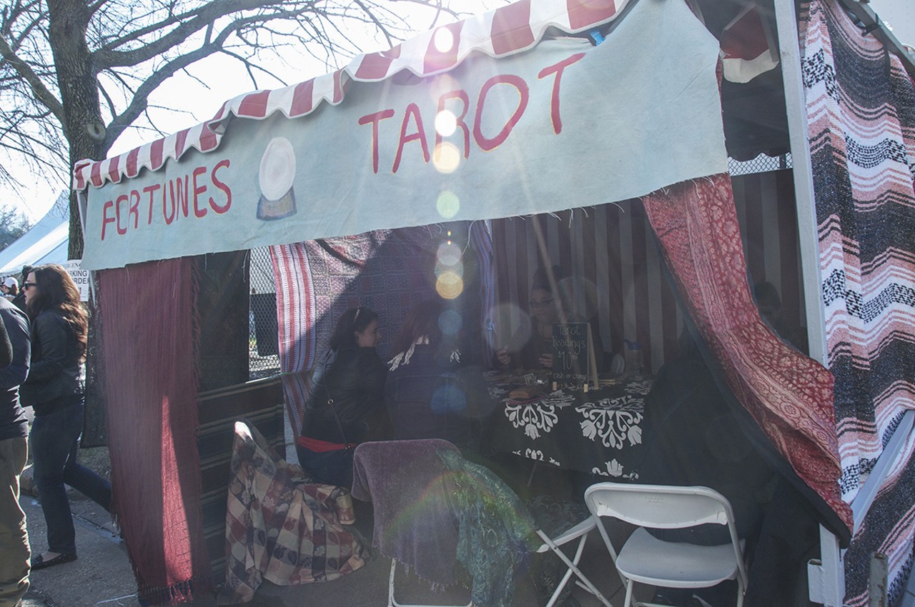Fortunes and tarot card readings were available during the carnival.