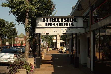 Streetside RecordsIf you wanted a record store with a great selection that had none of the annoying record store vibes, Streetside Records was your favorite place in St. Louis. Instead of hiring only music nerds, this place also hired kids who were happy to help customers — but also happy to goof off a bit, too. The CD selection was primo and because they bought CDs off of the public, the selection was always changing, too. It was like each Streetside location had a whole new inventory each week, which kept St. Louis shoppers coming back for more. This photo shows the ones that was on the Loop, near the Tivoli. (RIP to the Tivoli, too.)
