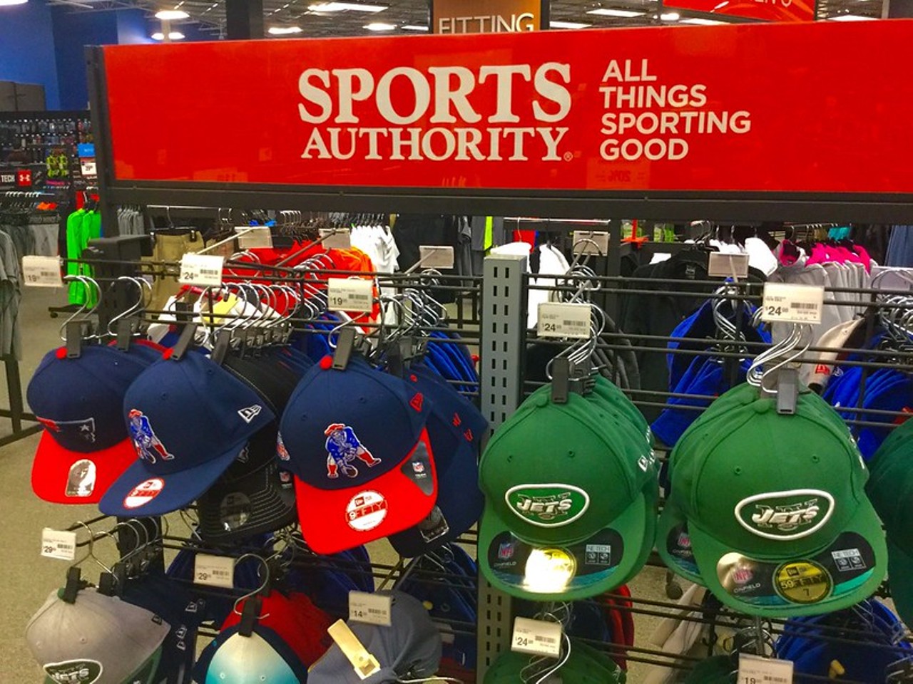 Sports Authority
You might’ve thought that just the Sports Authority near your house closed, but – nope – all of the stores in the chain closed in 2016. At its peak, Sports Authority had 463 stores in 45 states and Puerto Rico. Here in St. Louis, we always dropped into Sports Authority to find great deals for kids who played on team sports. They had a great variety of colorful baseball and soccer gear along with a good selection of hockey stuff, too, along with a ton of Cardinals and Blues merchandise.
