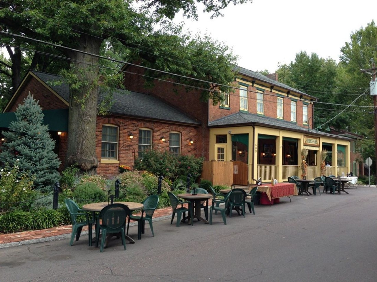 Hendel's Market Caf&eacute; & Piano Bar 
(559 St. Denis St.; 314-837-2304)
Located in an old general store that was founded after the close of the Civil War, Hendel's Market Cafe has all of the charm you'd expect from Florissant's historic district. This quaint, tree-lined patio is like a cozy getaway, unquestionably the best place in north county for enjoying an outdoor meal or a glass of wine.
Photo courtesy of the Riverfront Times
