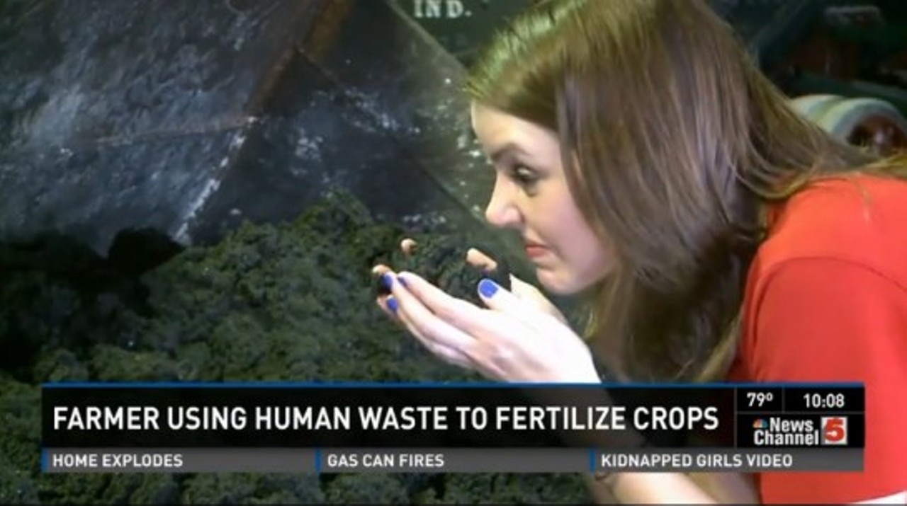 KSDK's Elizabeth Matthews Grabs Pile of Human Poop With Her Bare Hands