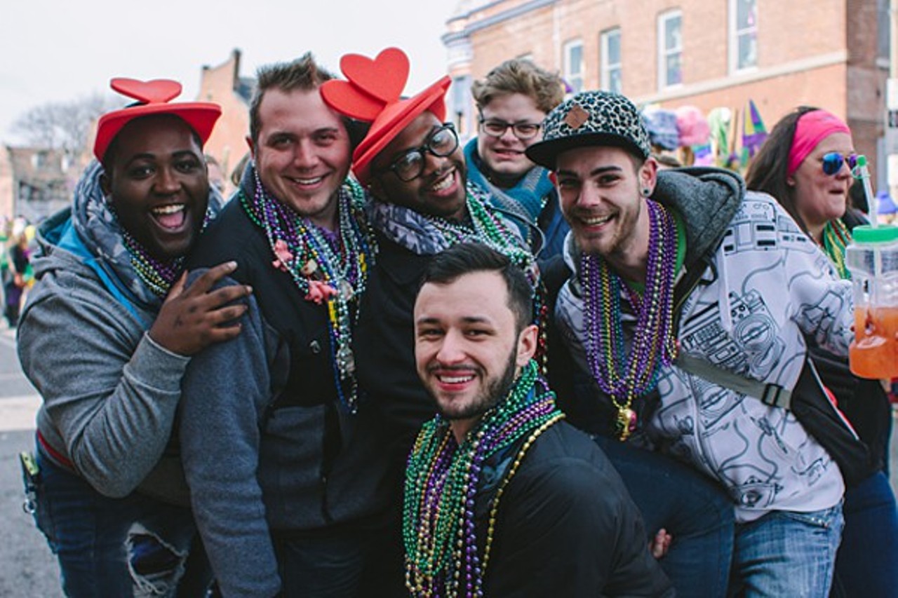 Brave the crowd at Mardi Gras in Soulard. Don't forget to boast to out-of-town friends that we have the second largest Mardi Gras celebration in the US.Photo by Abby Gillardi.
