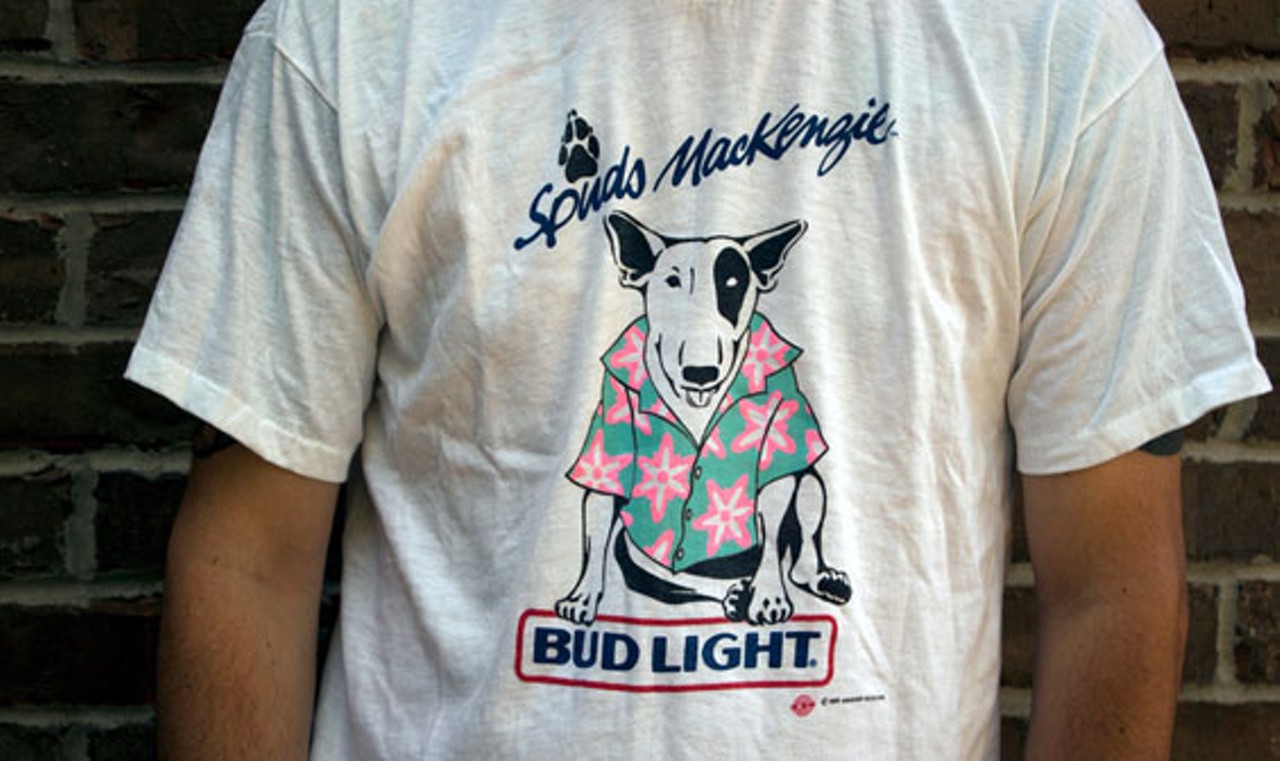 22. Vintage Budweiser merch is plentiful around St. Louis. You'll never want for a Budweiser tank top (or Spuds McKenzie shirt) to wear to the Lake of the Ozarks.