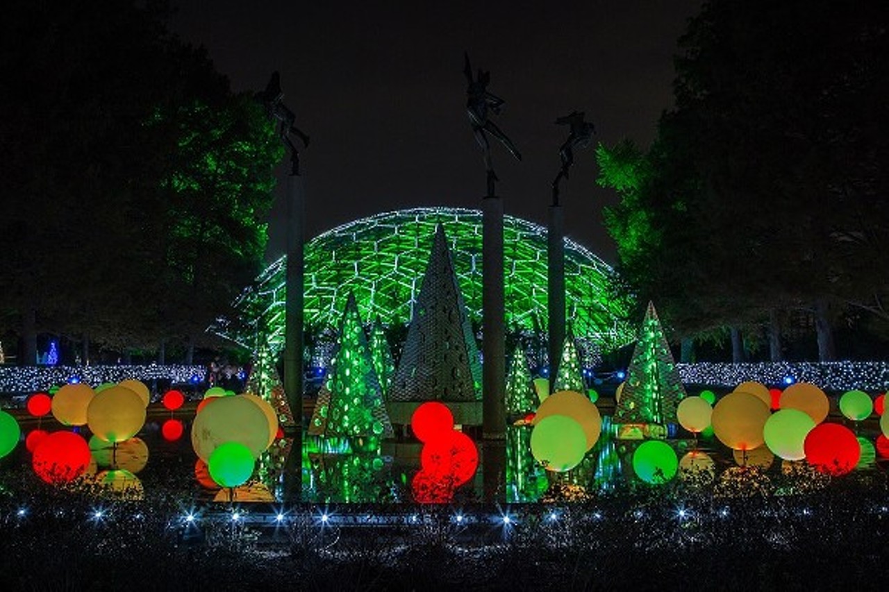 Garden Glow
(4344 Shaw Boulevard; www.mobot.org) 
- Through Dec. 23, 5-10 p.m. and Through Jan. 1, 2019, 5-10 p.m. 
- $3-$18
More than one million lights wrap the trees and buildings of the Missouri Botanical Garden, creating a seasonal spectacle. In keeping with the garden's mission, many of the lights are solar powered, and electrical use for the event has been offset with Renewable Energy Certificates, making this one of the few guilt-free Christmas treats. The 1.3-mile path through the park has a few concession areas serving hot chocolate, s'mores and the like. &#151; Paul Friswold
Check it out here.
Photo credit: Courtesy Missouri Botanical Garden